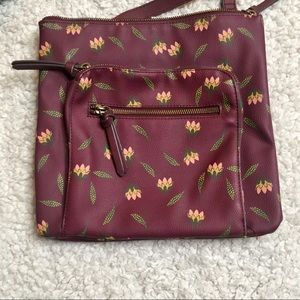 Sonoma Burgundy Floral crossbody